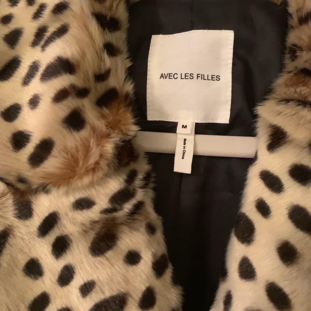 FINAL PRICE NWT Avec Les Fils Leopard Print Coat- - Picture 2 of 8
